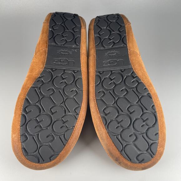 UGG Ascot Men\'s Size 10 Brown Suede Slip On Comfort Slipper Casual Loafers EUC main image 9